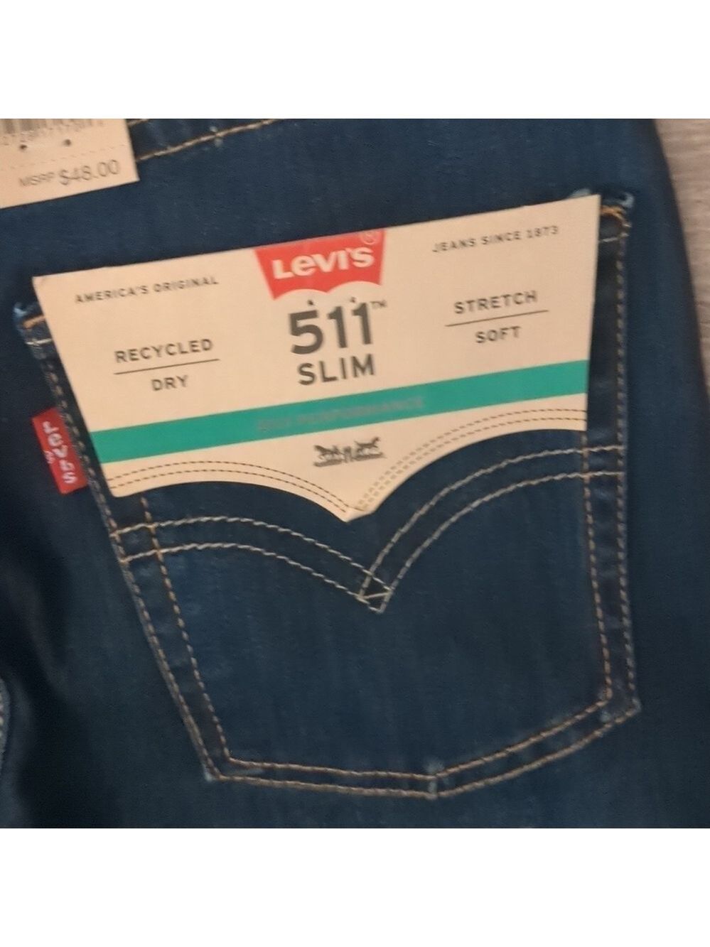 Levi's 511 slim eco performance jeans size 10 - Picture 6 of 11